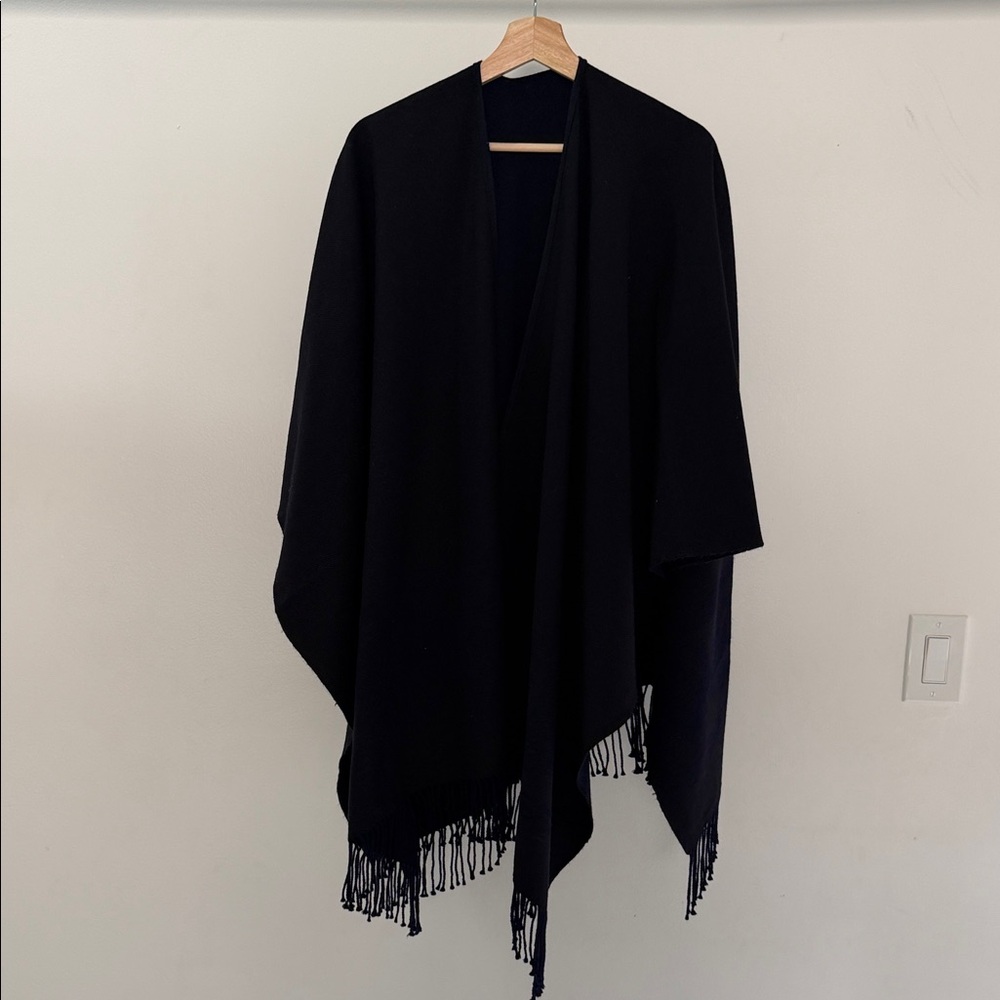 Nativo Original Elegant Dark Navy  Wrap with Fringe